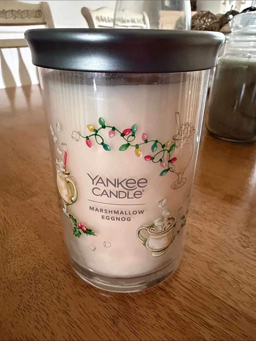 Yankee Candle Large Tumbler Marshmallow Eggnog New